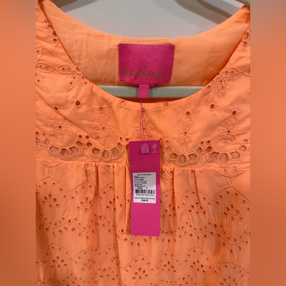 Lilly Pulitzer Women's Orange Eyelet Dress